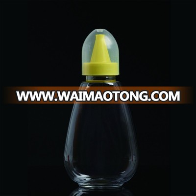 360ml squeezed Pointed mouth 500g plastic PET honey squeeze bottle