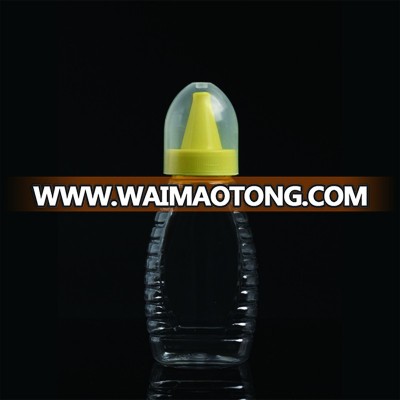 180ml Pointed mouth 250g plastic PET honey squeeze bottle